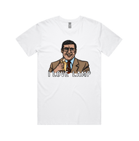 S / White / Large Front Design I Love Lamp ❤️ - Men's T Shirt