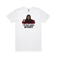 S / White / Large Front Design I'm Rick James ✋🏾 - Men's T Shirt