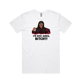 S / White / Large Front Design I'm Rick James ✋🏾 - Men's T Shirt