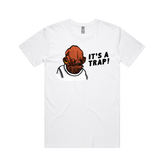 S / White / Large Front Design It's a Trap ❗ - Men's T Shirt