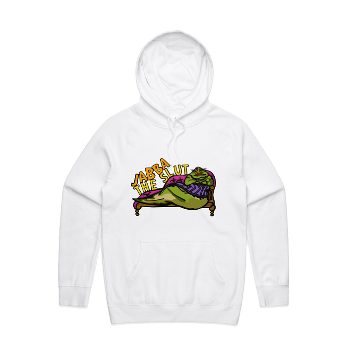 S / White / Large Front Design Jabba The Slut ⛓️ - Unisex Hoodie