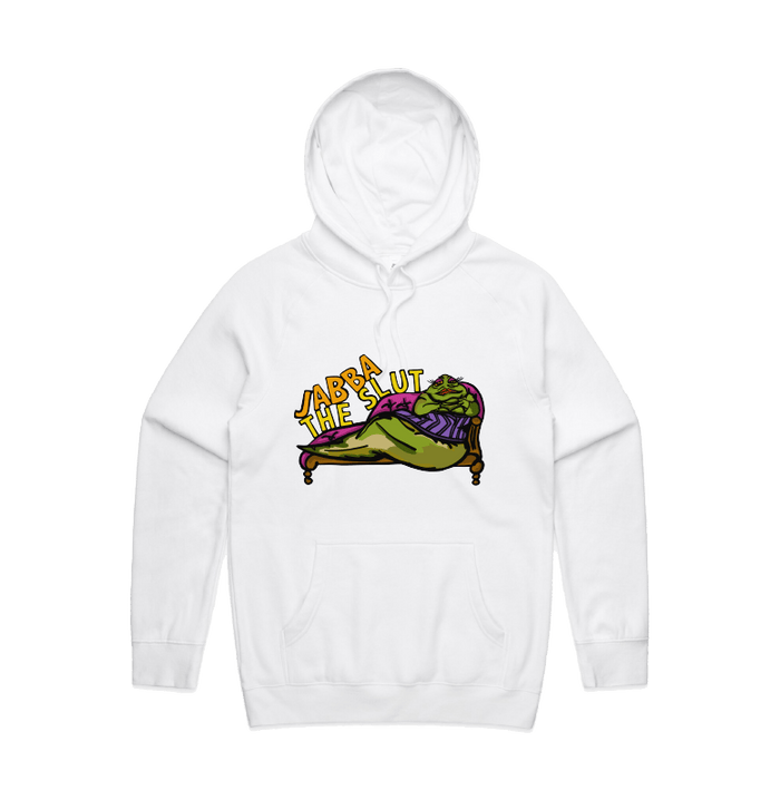 S / White / Large Front Design Jabba The Slut ⛓️ - Unisex Hoodie