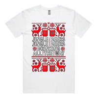 S / White / Large Front Design Jingle Beers 🔔🍻 – Men's T Shirt