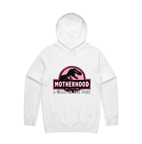 S / White / Large Front Design Jurassic Mum 🦖 - Unisex Hoodie