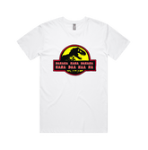 S / White / Large Front Design Jurassic Park Theme 🦕 - Men's T Shirt