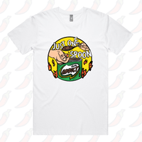 S / White / Large Front Design Just One Spoon 🥄 - Men's T Shirt
