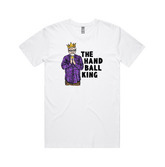 S / White / Large Front Design K Rudd Handball King 👑 - Men's T Shirt