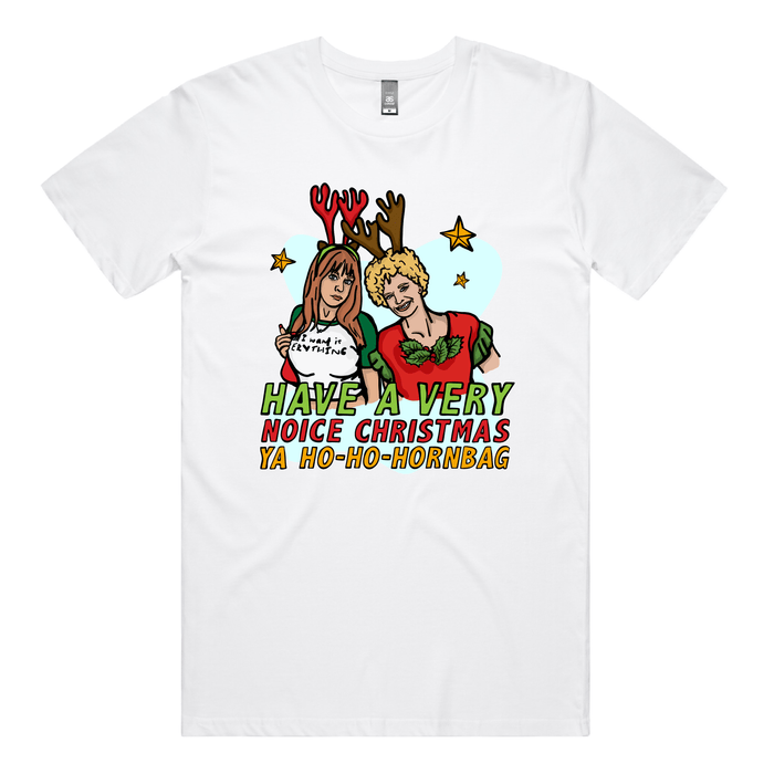 S / White / Large Front Design Kath & Kim Christmas 😈🎄 - Men's T Shirt
