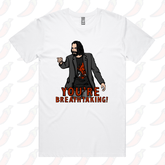 S / White / Large Front Design Keanu Breathtaking 👈 - Men's T Shirt