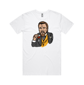 S / White / Large Front Design Laughing Leo 🍷 - Men's T Shirt