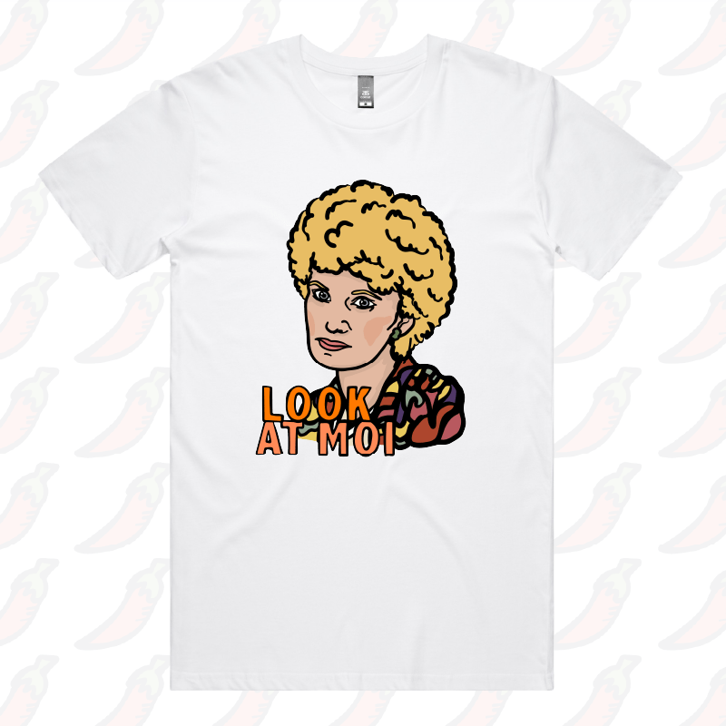 S / White / Large Front Design Look At Moi 👁️👁️ - Men's T Shirt