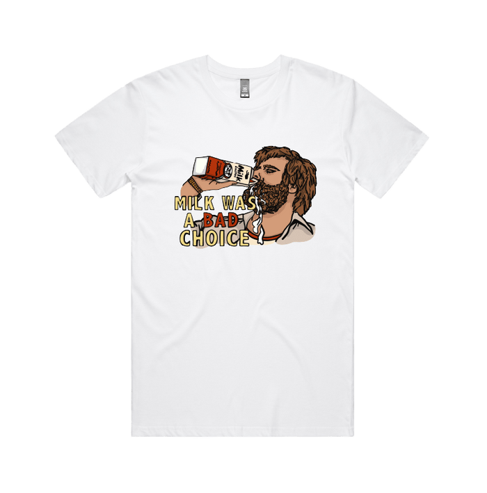 S / White / Large Front Design Milk Was A Bad Choice 🥛 - Men's T Shirt