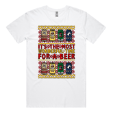 S / White / Large Front Design Most Wonderful Time For A Beer 🎁🍻 – Men's T Shirt