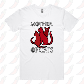 S / White / Large Front Design Mother of Cats 🐈 - Men's T Shirt