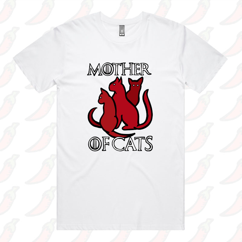 S / White / Large Front Design Mother of Cats 🐈 - Men's T Shirt