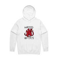 S / White / Large Front Design Mother of Cats 🐈 - Unisex Hoodie