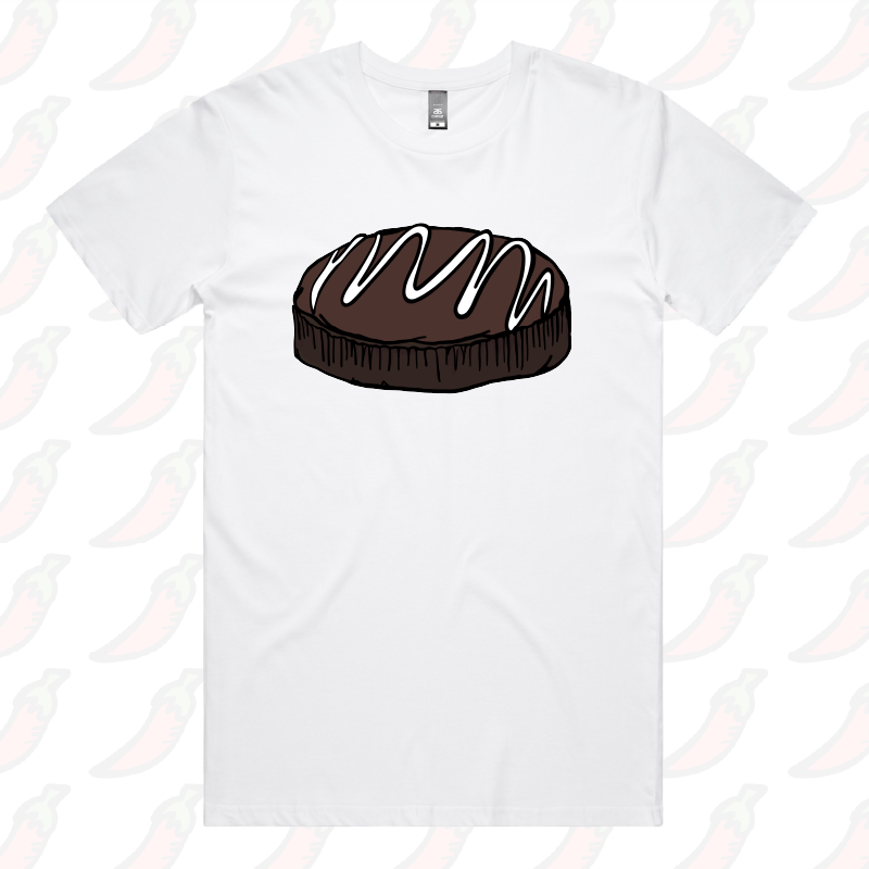S / White / Large Front Design Mud Cake 🎂 - Men's T Shirt