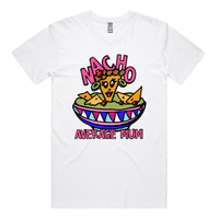 S / White / Large Front Design Nacho Average Mum 😉 – Men's T Shirt