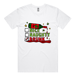 S / White / Large Front Design Naughty Nice List ✅❌ - Men's T Shirt