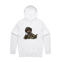 S / White / Large Front Design Never Go Full Retard 💥 - Unisex Hoodie