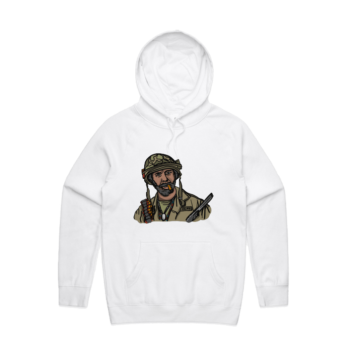 S / White / Large Front Design Never Go Full Retard 💥 - Unisex Hoodie