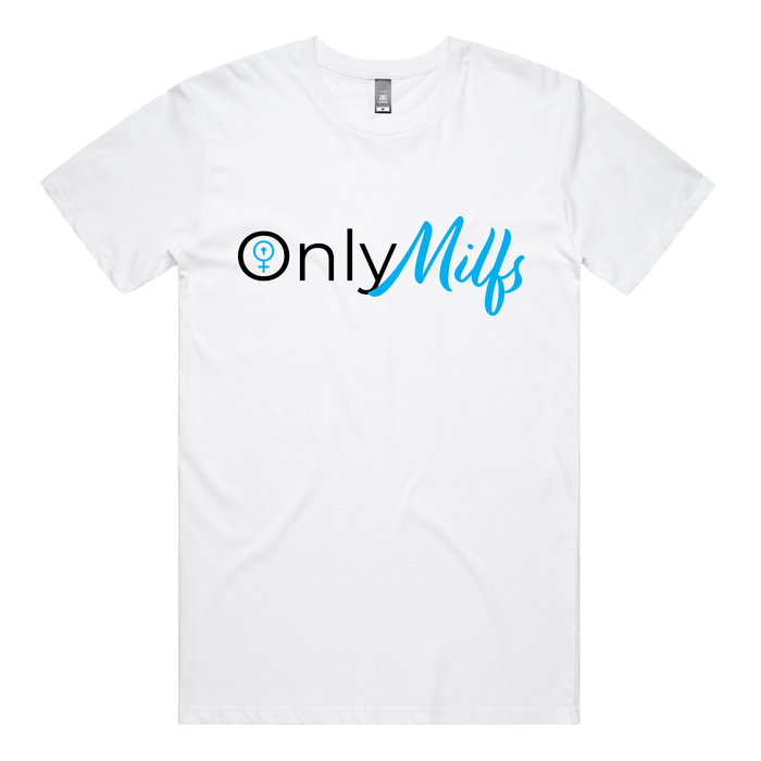 S / White / Large Front Design Only Milfs 👩‍👧‍👦👀 - Men's T Shirt