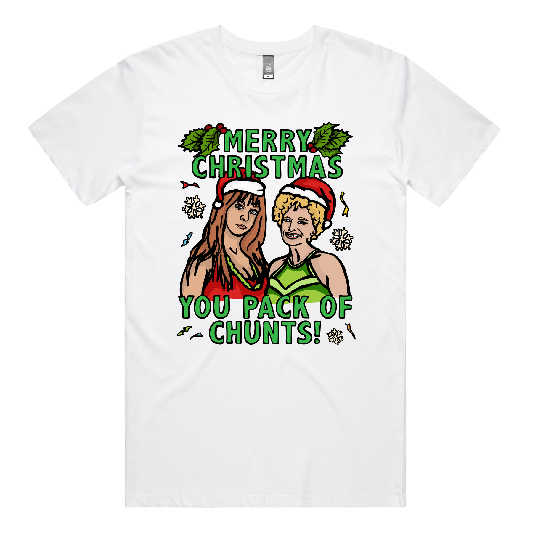 S / White / Large Front Design Pack Of Chunts Christmas 💁‍♀️🎄 - Men's T Shirt