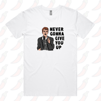 S / White / Large Front Design Rick Roll 🎵 - Men's T Shirt