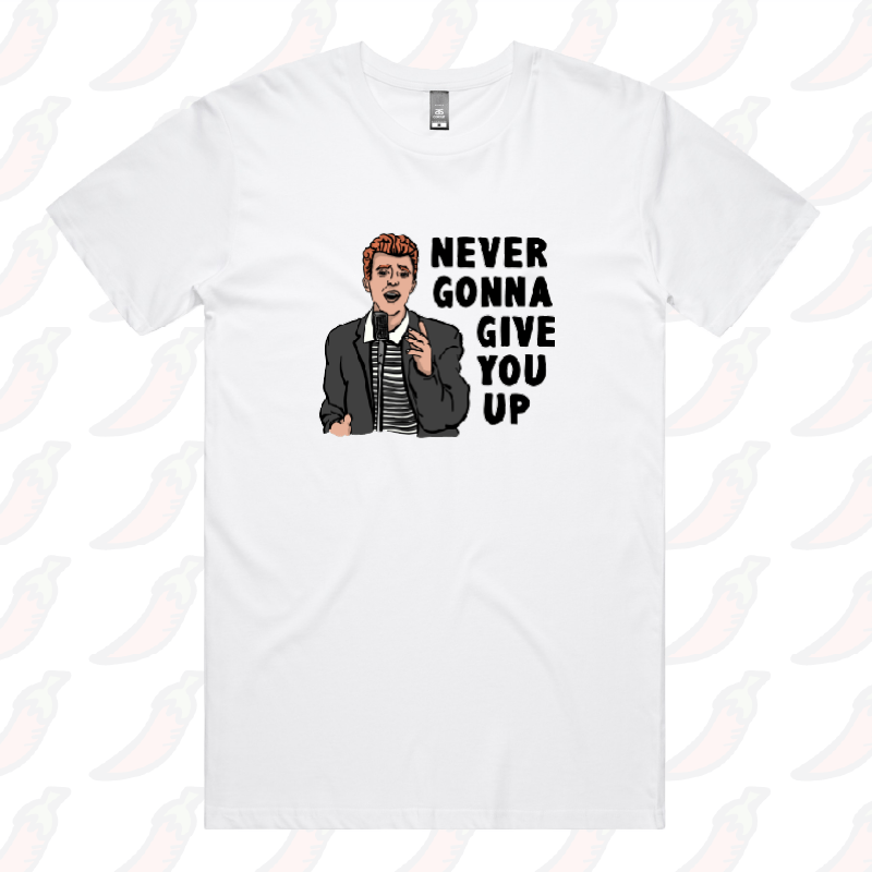 S / White / Large Front Design Rick Roll 🎵 - Men's T Shirt