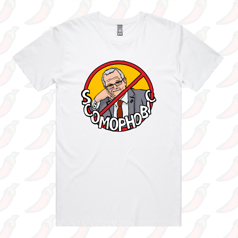 S / White / Large Front Design Scomophobic 🚫 - Men's T Shirt