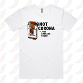 S / White / Large Front Design Smoker's Cough 🚬 - Men's T Shirt