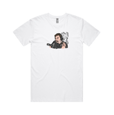 S / White / Large Front Design Smokin' Elon 💨 - Men's T Shirt