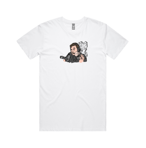 S / White / Large Front Design Smokin' Elon 💨 - Men's T Shirt