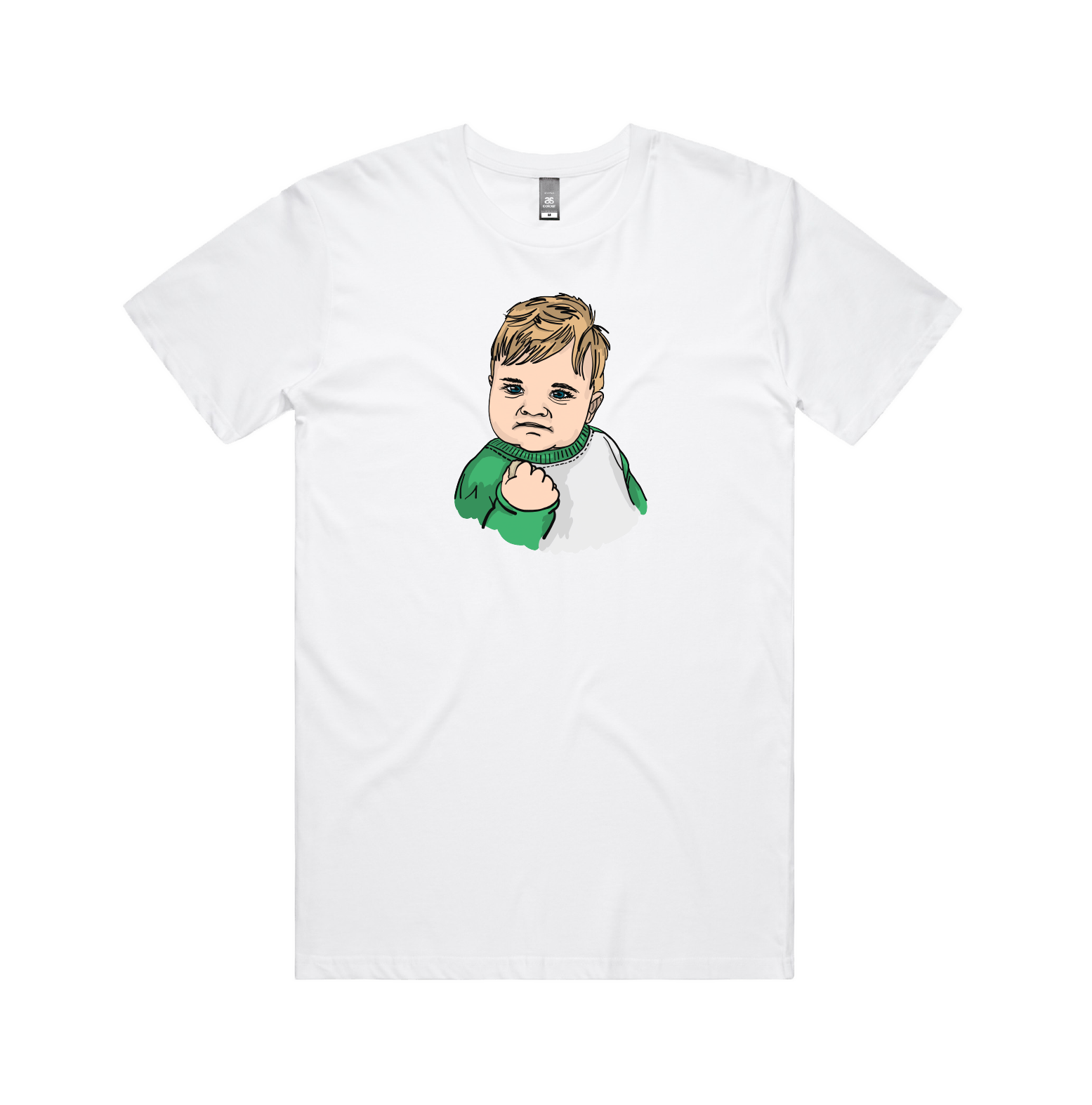 S / White / Large Front Design Success Kid ✊ - Men's T Shirt