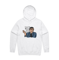 S / White / Large Front Design That's What She Said 🖨️ - Unisex Hoodie