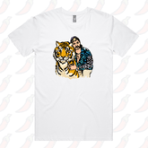 S / White / Large Front Design The King of Tigers 🐯 - Men's T Shirt