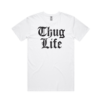 S / White / Large Front Design Thug Life 🖕🏾 - Men's T Shirt