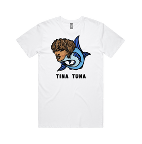 S / White / Large Front Design Tina Tuna 🐟 - Men's T Shirt