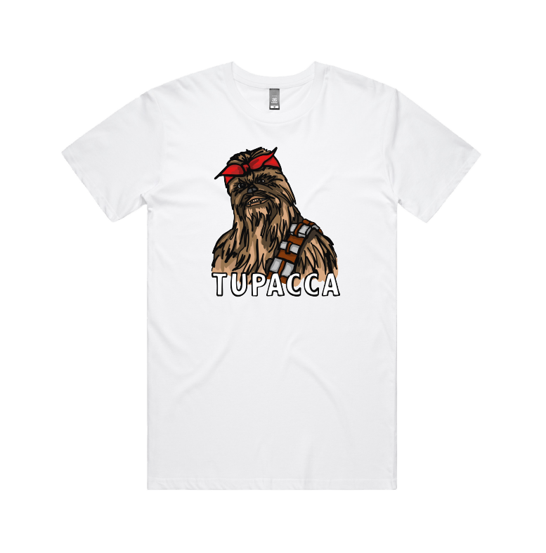 S / White / Large Front Design Tupacca ✊🏾 - Men's T Shirt