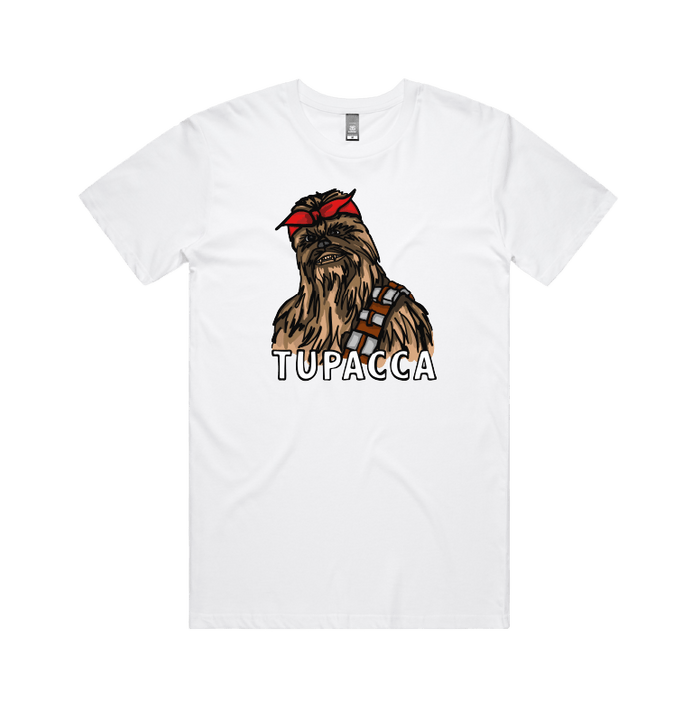 S / White / Large Front Design Tupacca ✊🏾 - Men's T Shirt