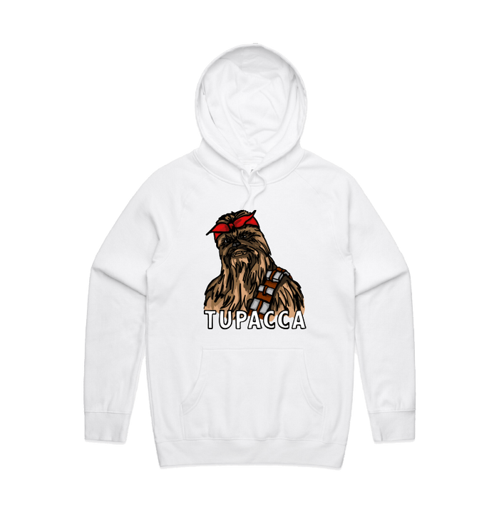 S / White / Large Front Design Tupacca ✊🏾 - Unisex Hoodie