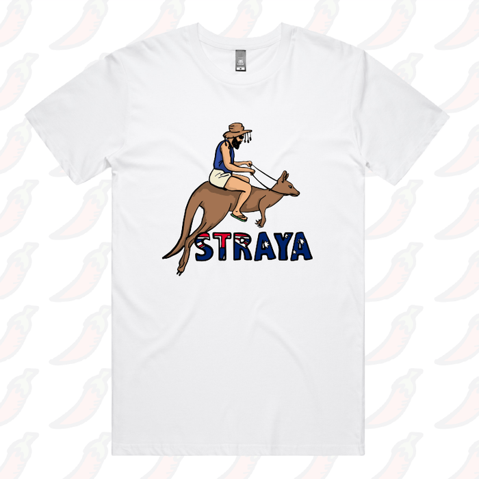 S / White / Large Front Design Uber Roo 🦘 - Men's T Shirt