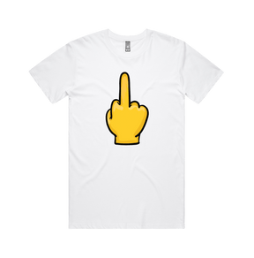S / White / Large Front Design Up Yours 🖕 - Men's T Shirt