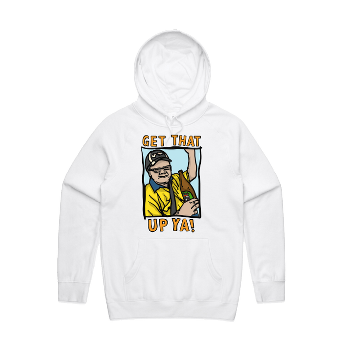 S / White / Large Front Design VB Longneck 👍 - Unisex Hoodie