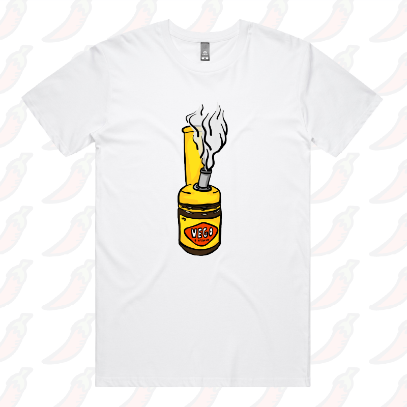 S / White / Large Front Design Vegoblaze 🌬️ - Men's T Shirt