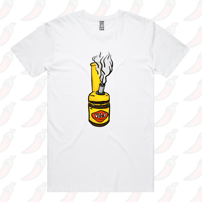 S / White / Large Front Design Vegoblaze 🌬️ - Men's T Shirt