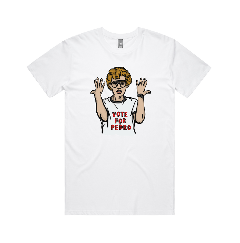 S / White / Large Front Design Vote for Pedro 👓 - Men's T Shirt
