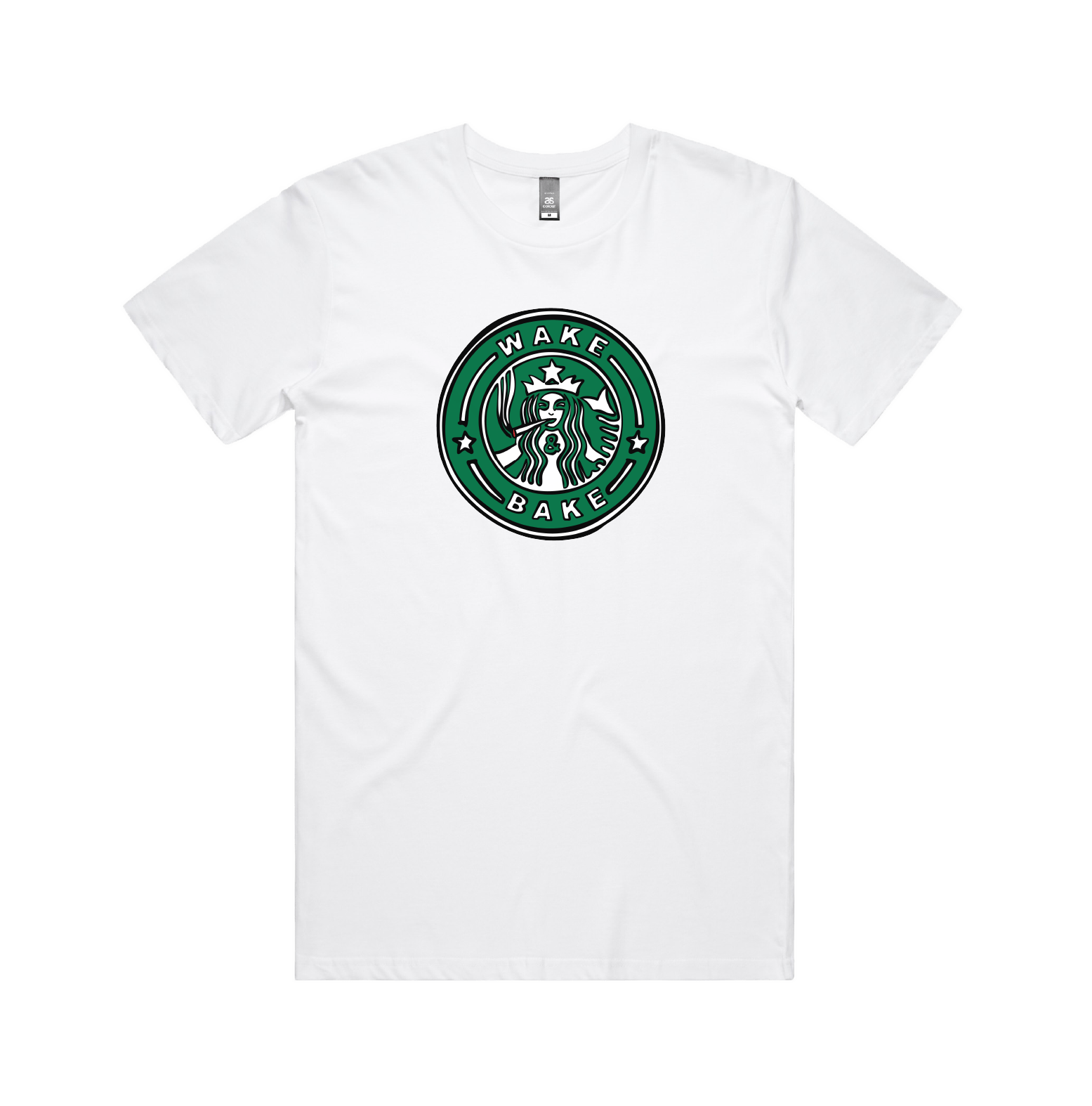S / White / Large Front Design Wake & Bake 🚬 - Men's T Shirt