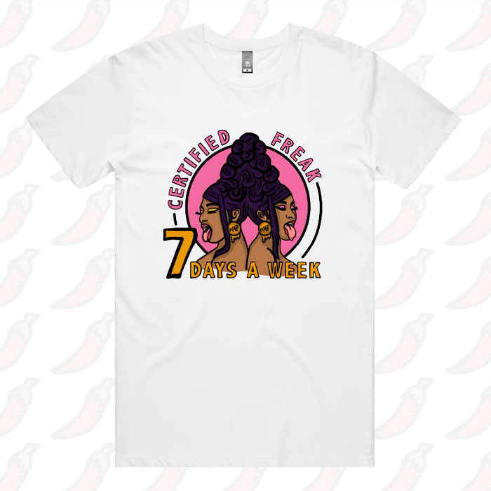 S / White / Large Front Design WAP 😻 - Men's T Shirt