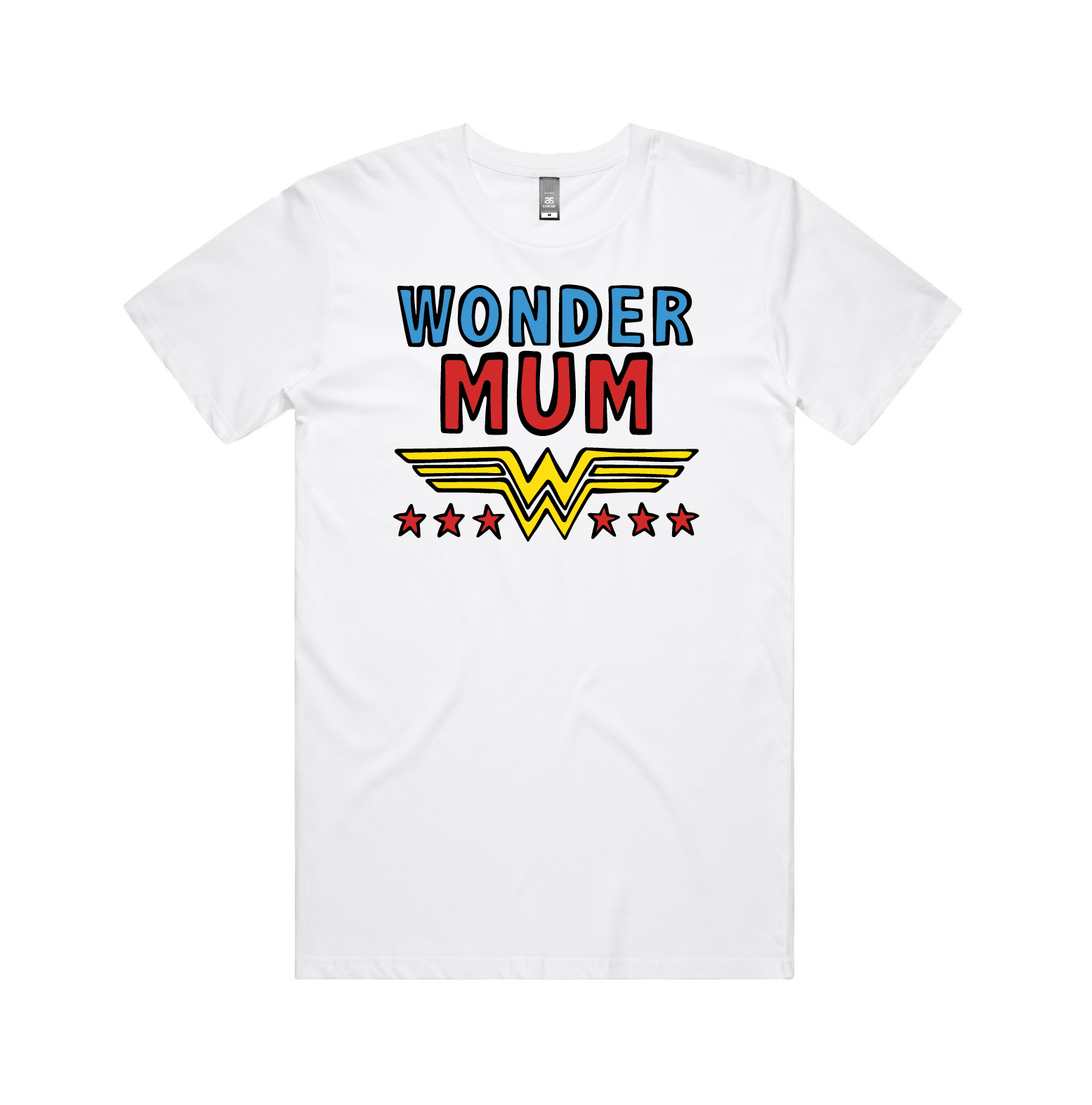 S / White / Large Front Design Wondermum 🦸‍♀️ - Men's (Unisex) T Shirt
